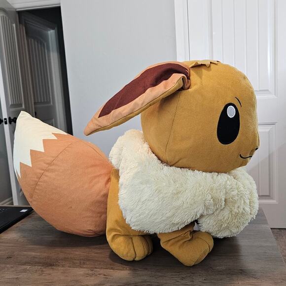 Pokemon Eevee Plush Squishy Toy 20" Toy Factory Large Stuffed Animal Nintendo - Picture 5 of 13